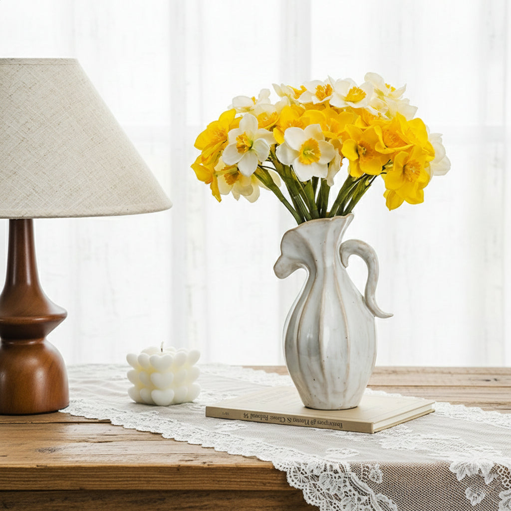 The Nordic Cream Abstract Vase